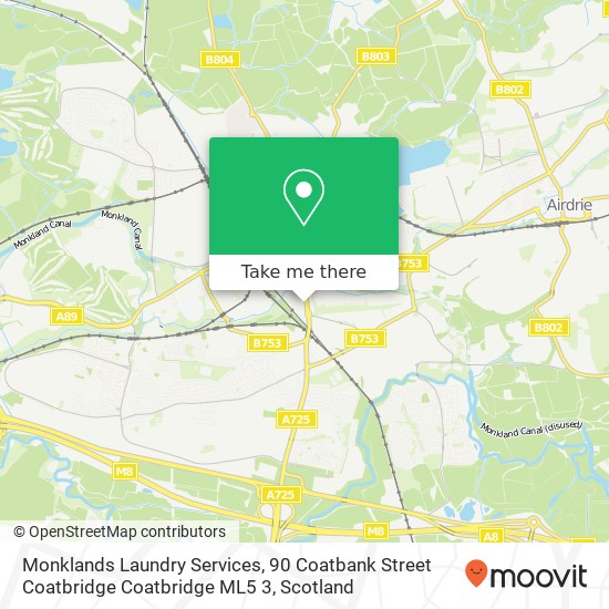 Monklands Laundry Services, 90 Coatbank Street Coatbridge Coatbridge ML5 3 map