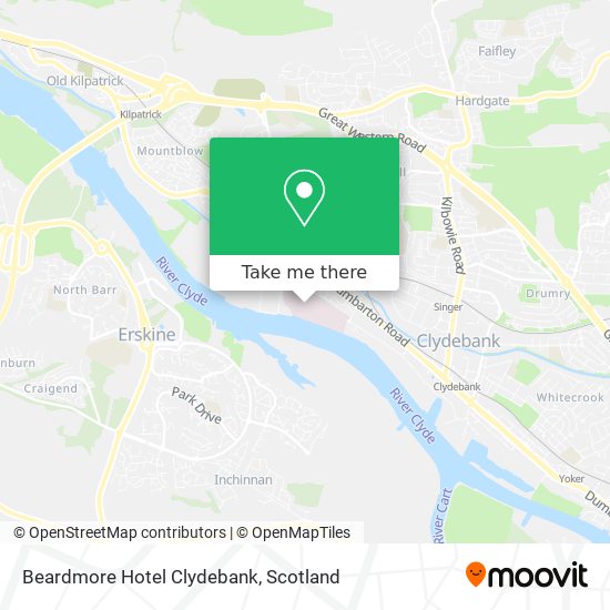 Beardmore Hotel Clydebank map