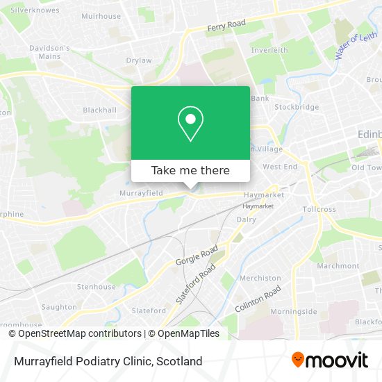 Murrayfield Podiatry Clinic map