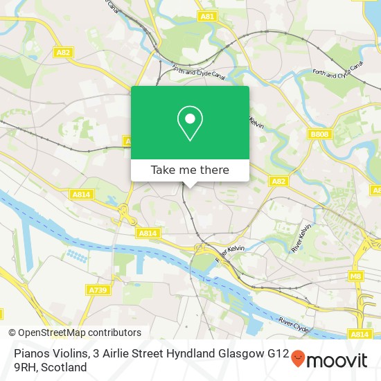 Pianos Violins, 3 Airlie Street Hyndland Glasgow G12 9RH map