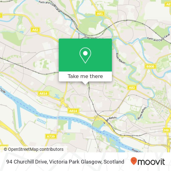 94 Churchill Drive, Victoria Park Glasgow map