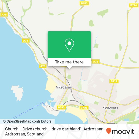 Churchill Drive (churchill drive garthland), Ardrossan Ardrossan map