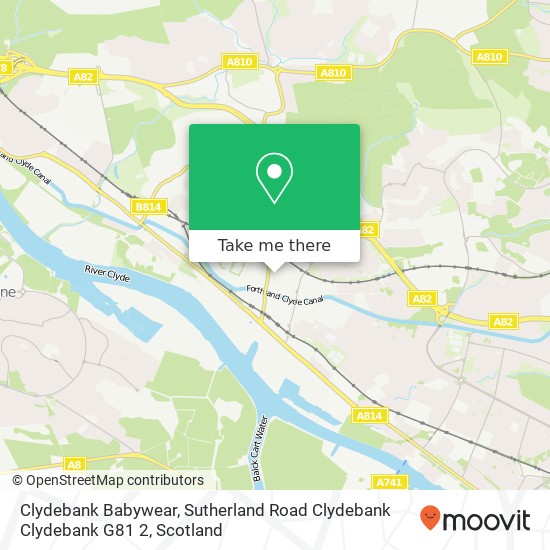 Clydebank Babywear, Sutherland Road Clydebank Clydebank G81 2 map