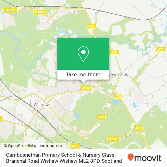 Cambusnethan Primary School & Nursery Class, Branchal Road Wishaw Wishaw ML2 8PD map