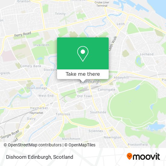 Dishoom Edinburgh map