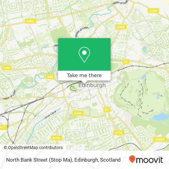 North Bank Street (Stop Ma), Edinburgh map