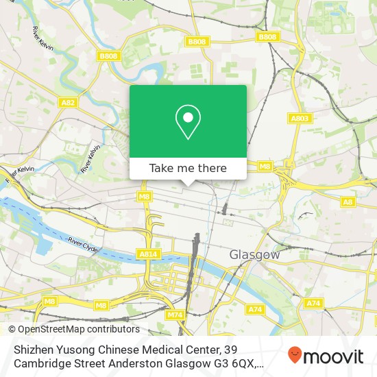 Shizhen Yusong Chinese Medical Center, 39 Cambridge Street Anderston Glasgow G3 6QX map