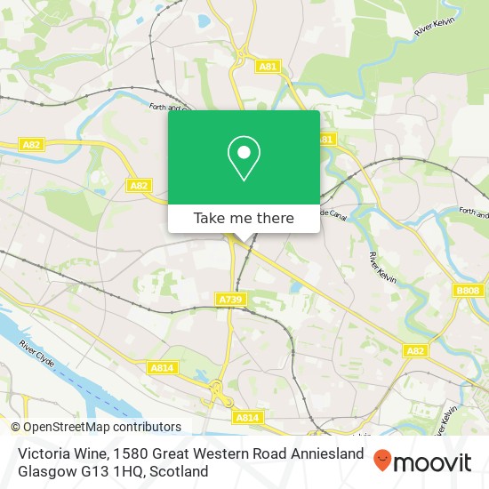 Victoria Wine, 1580 Great Western Road Anniesland Glasgow G13 1HQ map