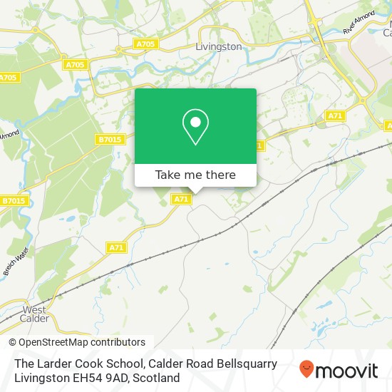 The Larder Cook School, Calder Road Bellsquarry Livingston EH54 9AD map
