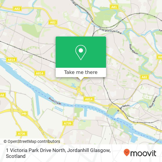1 Victoria Park Drive North, Jordanhill Glasgow map
