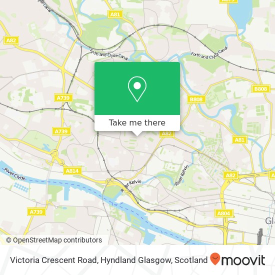 Victoria Crescent Road, Hyndland Glasgow map
