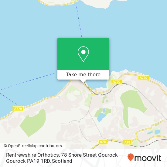 Renfrewshire Orthotics, 78 Shore Street Gourock Gourock PA19 1RD map