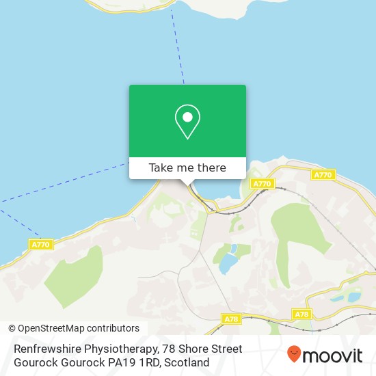 Renfrewshire Physiotherapy, 78 Shore Street Gourock Gourock PA19 1RD map