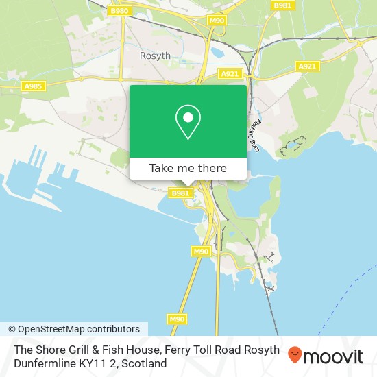 The Shore Grill & Fish House, Ferry Toll Road Rosyth Dunfermline KY11 2 map