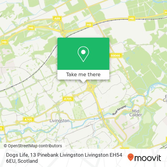 Dogs Life, 13 Pinebank Livingston Livingston EH54 6EU map