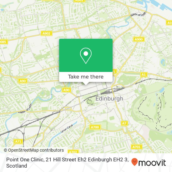 Point One Clinic, 21 Hill Street Eh2 Edinburgh EH2 3 map