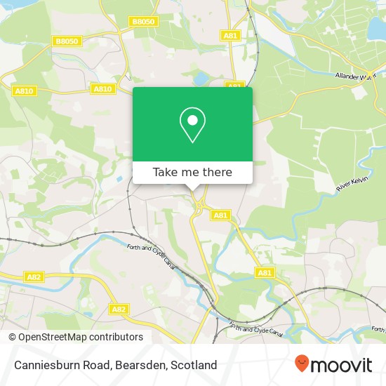 Canniesburn Road, Bearsden map
