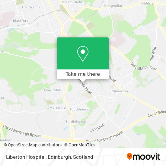 Liberton Hospital, Edinburgh map