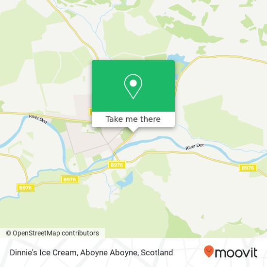 Dinnie's Ice Cream, Aboyne Aboyne map