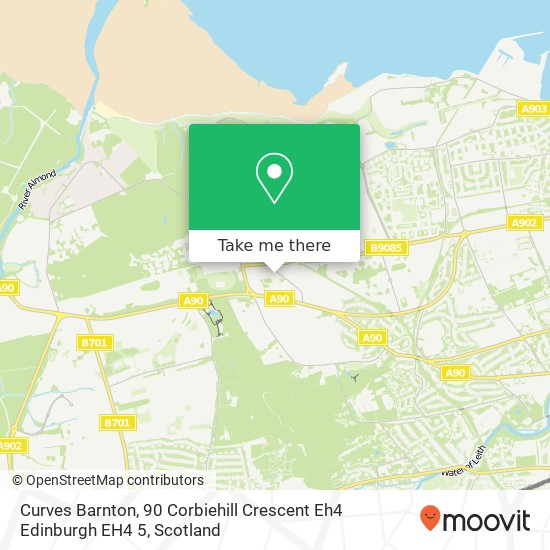 Curves Barnton, 90 Corbiehill Crescent Eh4 Edinburgh EH4 5 map