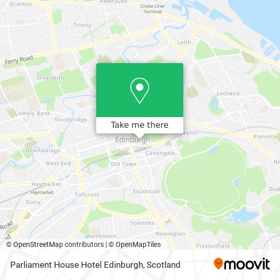 Parliament House Hotel Edinburgh map