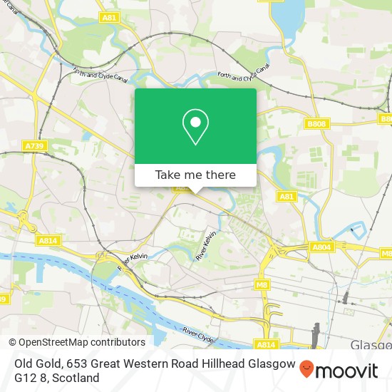 Old Gold, 653 Great Western Road Hillhead Glasgow G12 8 map