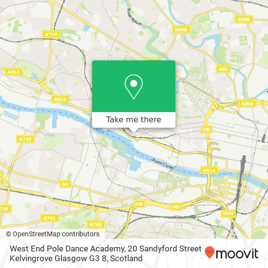 West End Pole Dance Academy, 20 Sandyford Street Kelvingrove Glasgow G3 8 map