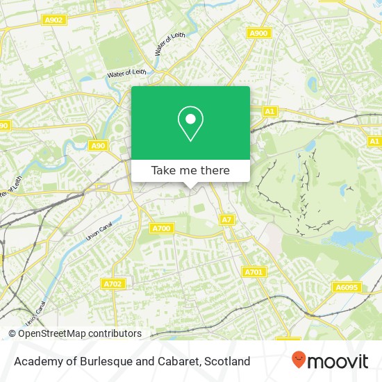Academy of Burlesque and Cabaret map