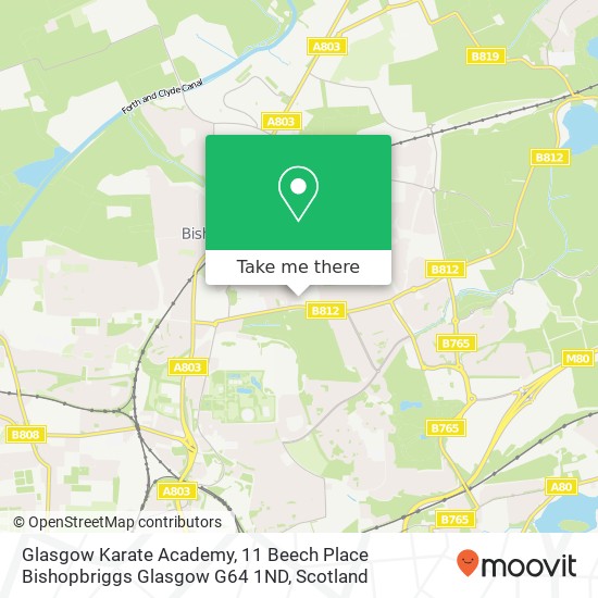 Glasgow Karate Academy, 11 Beech Place Bishopbriggs Glasgow G64 1ND map