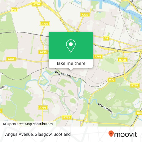 Angus Avenue, Glasgow map