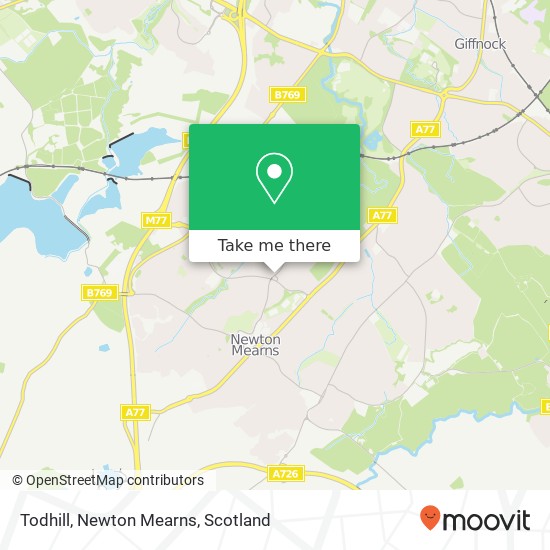 Todhill, Newton Mearns map