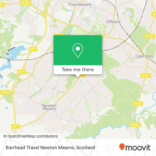 Barrhead Travel Newton Mearns map