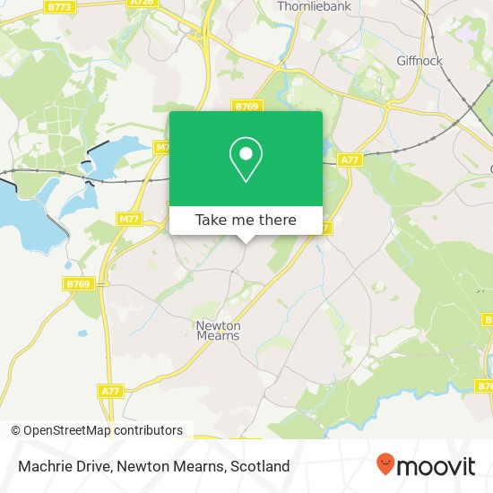 Machrie Drive, Newton Mearns map