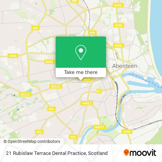 21 Rubislaw Terrace Dental Practice map