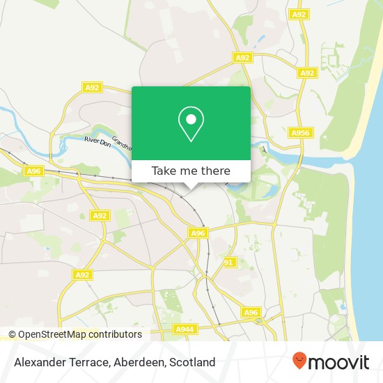 Alexander Terrace, Aberdeen map