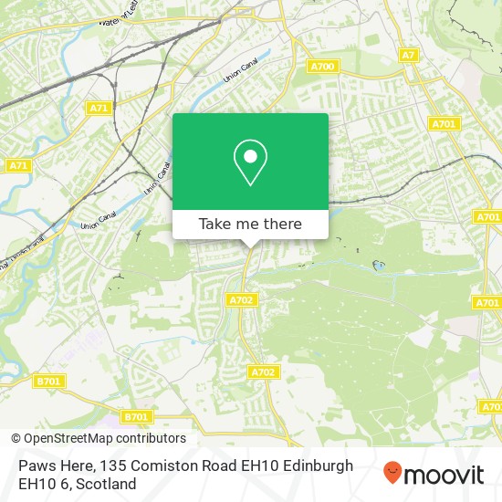 Paws Here, 135 Comiston Road EH10 Edinburgh EH10 6 map
