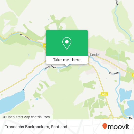 Trossachs Backpackers map