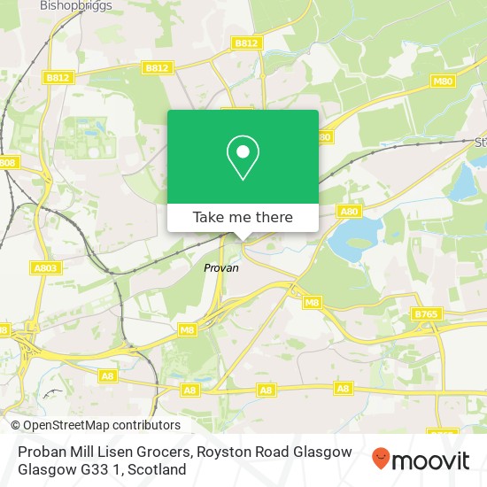 Proban Mill Lisen Grocers, Royston Road Glasgow Glasgow G33 1 map