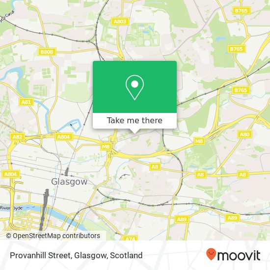 Provanhill Street, Glasgow map