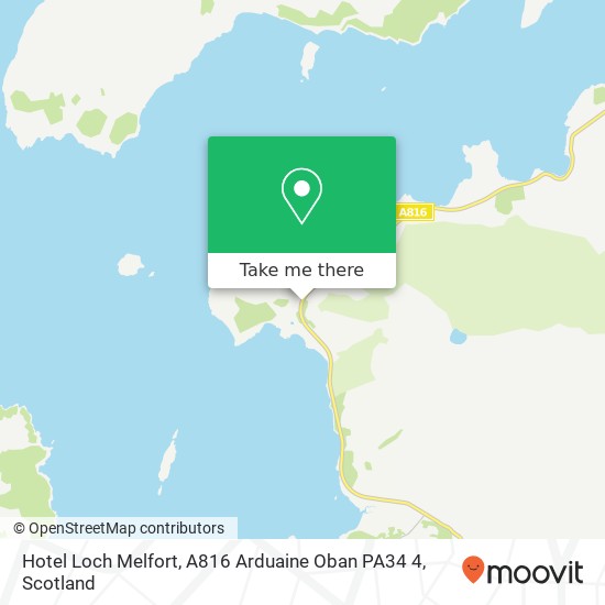 Hotel Loch Melfort, A816 Arduaine Oban PA34 4 map