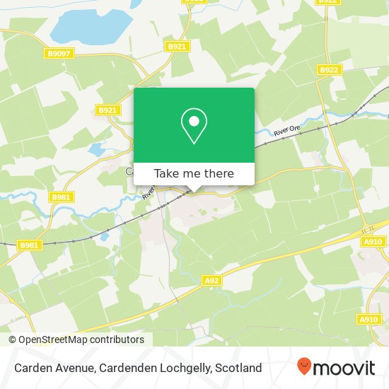 Carden Avenue, Cardenden Lochgelly map