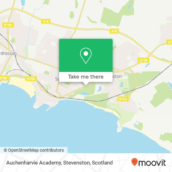 Auchenharvie Academy, Stevenston map