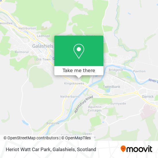 Heriot Watt Car Park, Galashiels map