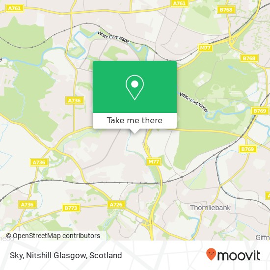 Sky, Nitshill Glasgow map