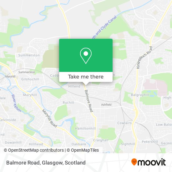 Balmore Road, Glasgow map