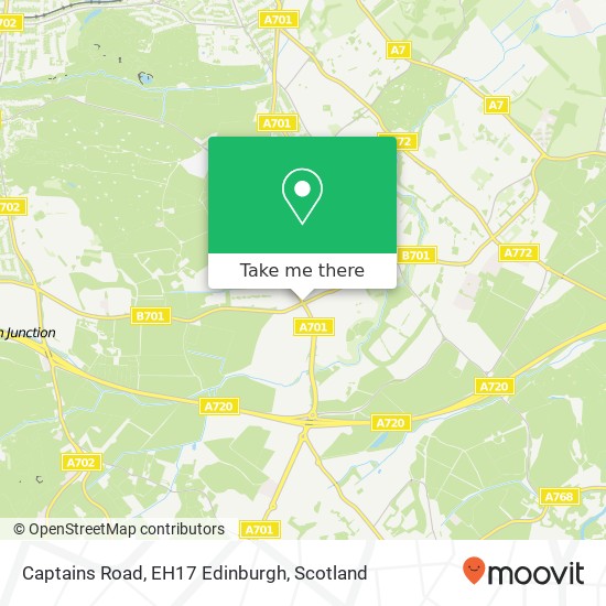 Captains Road, EH17 Edinburgh map