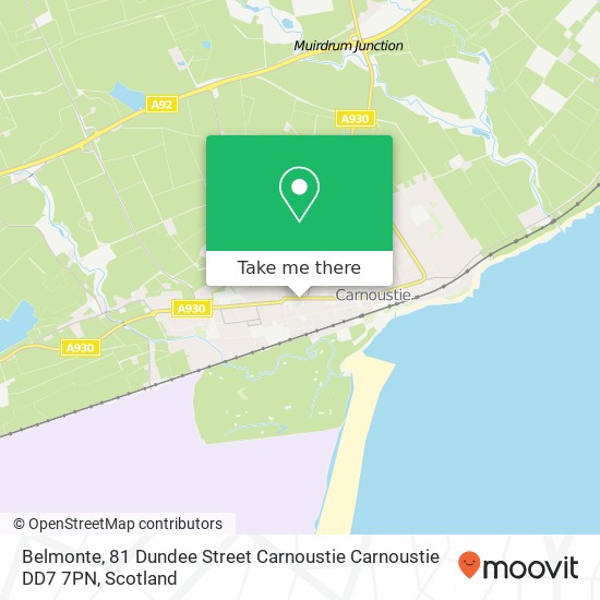 Belmonte, 81 Dundee Street Carnoustie Carnoustie DD7 7PN map