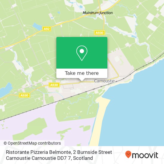 Ristorante Pizzeria Belmonte, 2 Burnside Street Carnoustie Carnoustie DD7 7 map