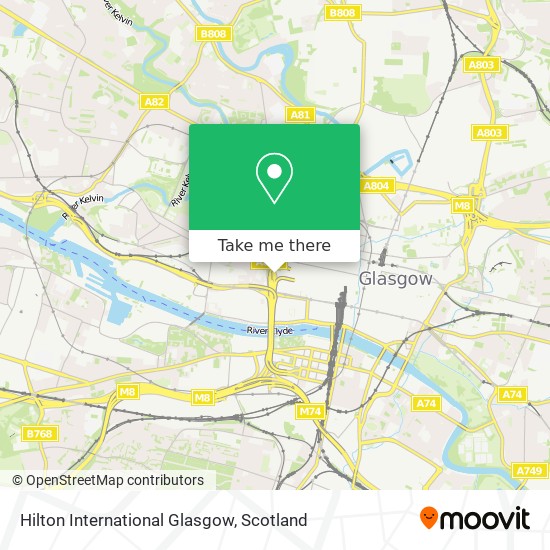 Hilton International Glasgow map