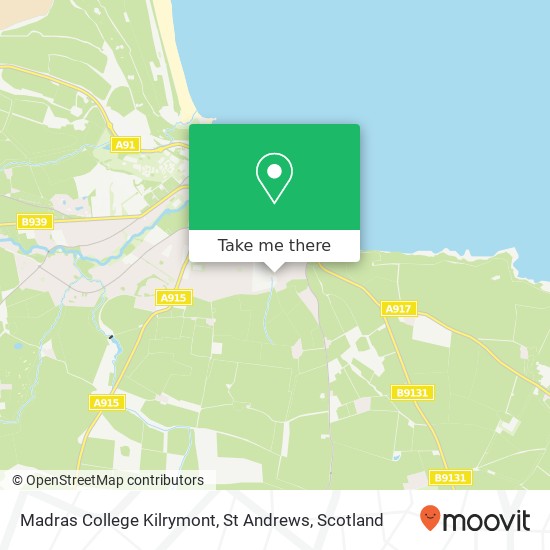 Madras College Kilrymont, St Andrews map